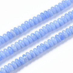 Synthetic Blue Lace Agate Beads Strands, Dyed, Rondelle, 4~5x2mm, Hole: 0.8mm, about 160~165pcs/strand, 14.96~15.35 inch(38~39cm)