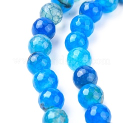 Natural Crackle Agate Bead Strands&nbsp;G-K166-07F-8mm-06