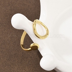 304 Stainless Steel Cuff Rings&nbsp;RJEW-D332-05G