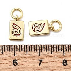 Brass Enamel Charms&nbsp;KK-P338-09G-01