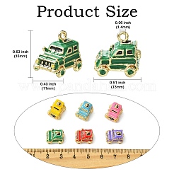 6Pcs 6 Colors Zinc Alloy Enamel Pendants&nbsp;ENAM-CJ0007-33