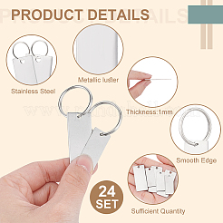 DIY Stamping Blank Tag Keychain Making Kit&nbsp;DIY-BC0009-42