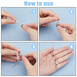 16Pcs 4 Style Brass Micro Pave Cubic Zirconia Pinch Bails&nbsp;KK-HY0003-36