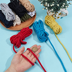 50M 10 Colors Round Braided Cotton Cords&nbsp;OCOR-BC0009-29