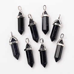 Synthetic Blue Goldstone Pointed Pendants&nbsp;G-F295-03H