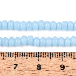 Opaque Spray Painted Glass Beads&nbsp;GLAA-ZX008-4mm-18J