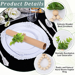 6Pcs PVC Leaf Napkin Rings&nbsp;AJEW-GF0011-03C