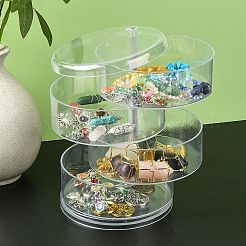 Rotatable 4-Layer Plastic Jewelry Storage Box&nbsp;AJEW-YW0001-14