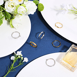 12Pcs 2 Colors 304 Stainless Steel Loop Ring Bases&nbsp;STAS-ME0003-08