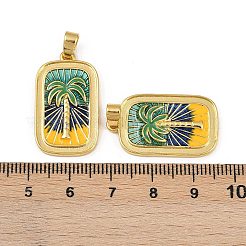 Brass Enamel Pendants&nbsp;KK-L190-010G-02