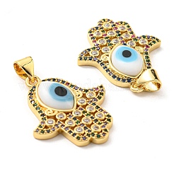 Brass Cubic Zirconia Pendants&nbsp;KK-K338-02G-07