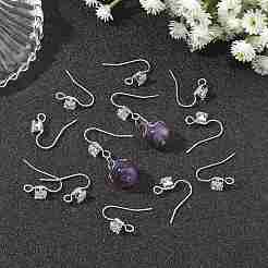 SHEGRACE Brass Pave Cubic Zirconia Earring Findings&nbsp;XGRQ4S784-741P