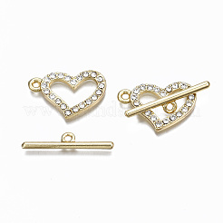 Alloy Rhinestone Toggle Clasps&nbsp;PALLOY-Q441-023-NR