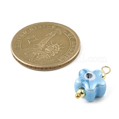 Star Shaped Evil Eye Glazed Porcelain Pendants&nbsp;PALLOY-JF02213