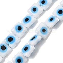 Handmade Evil Eye Lampwork Beads Strands&nbsp;LAMP-G166-03