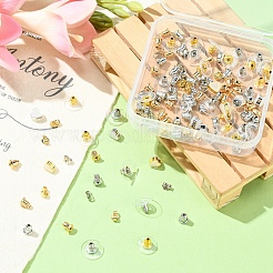 142Pcs 8 Style Brass & Silicone Earring Nuts&nbsp;KK-YW0001-43