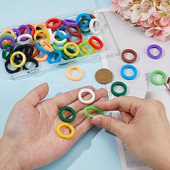 50Pcs 10 Colors Plastic Nonslip Waterproof Reusable Key Sleeve&nbsp;AJEW-DC0001-73