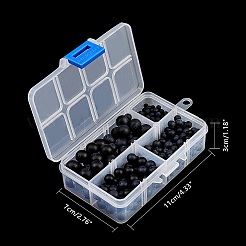 DIY Natural Black Agate Stretch Bracelets Making Kits&nbsp;DIY-NB0004-43