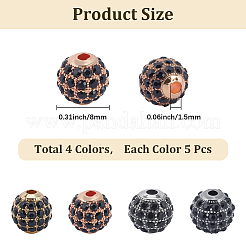 20Pcs 4 Colors Alloy Beads&nbsp;FIND-PA0001-11