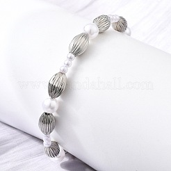 Brass Beads Slider Bracelets for Women&nbsp;BJEW-D317-01P