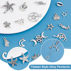 100Pcs 20 Styles Tibetan Style Alloy Pendants&nbsp;TIBEP-PH0001-78