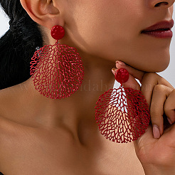 Exaggerated Zinc Alloy Dangle Stud Earrings&nbsp;WGE641A-01