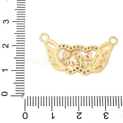 Brass Micro Pave Clear Cubic Zirconia Links&nbsp;KK-D357-03I-G