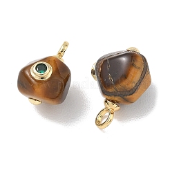 Natural Tiger Eye Tumbled Stone Pendants&nbsp;KK-D289-13G