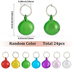 24Pcs Brass Bell Pendant Decorations&nbsp;AJEW-BM0001-13
