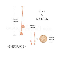 Brass Cubic Zirconia Dangle Stud Earrings&nbsp;JE747A