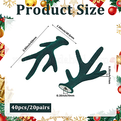 40Pcs Velvet Antler Snowman Hand Branch&nbsp;DOLL-GF0001-07