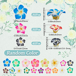 100Pcs 3 Styles Handmade Polymer Clay 3D Flower Plumeria Beads&nbsp;CLAY-SC0002-61