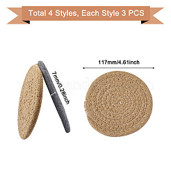 12Pcs 2 Style Cotton Thread Weave Hot Pot Holders&nbsp;AJEW-MP0001-33