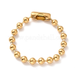 PVD Vacuum Plating 304 Stainless Steel Ball Chain Necklace & Bracelet Set&nbsp;STAS-D181-01G-01A