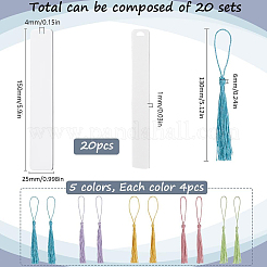 DIY Bookmark Making Kits. with Transparent Acrylic & Polyester Tassel Decoration&nbsp;DIY-SP0001-92A