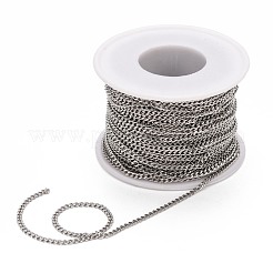 Tarnish Resistant 304 Stainless Steel Curb Chains&nbsp;CHS-P003-05P