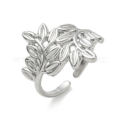304 Stainless Steel Cuff Open Rings for Women&nbsp;RJEW-L341-02D-P