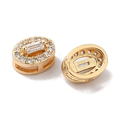 Brass Micro Pave Clear Cubic Zirconia Beads&nbsp;KK-G503-18G