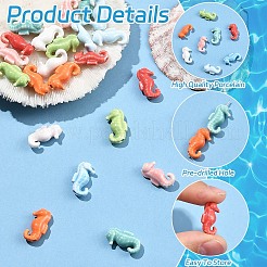 24Pcs 8 Colors Handmade Porcelain Beads&nbsp;PORC-YW0001-84