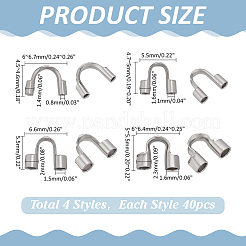 160Pcs 4 Styles 304 Surgical Stainless Steel Wire Guardian and Protectors&nbsp;STAS-ME0002-19