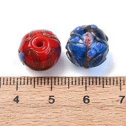 Handmade Gold Sand Lampwork Beads&nbsp;LAMP-K048-02