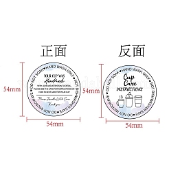 Flat Round with Cup Pattern Paper Display Cards&nbsp;CDIS-WH0006-19