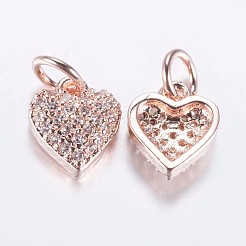 Long-Lasting Plated Brass Micro Pave Cubic Zirconia Charms&nbsp;ZIRC-F069-41RG