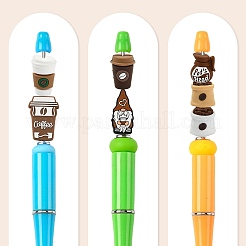 12Pcs 12 Styles Coffee Theme Silicone Beads&nbsp;SIL-FS0001-36
