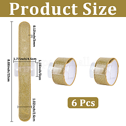 6Pcs Plastic Slap Bracelets&nbsp;BJEW-CN0001-18B