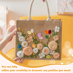 54Pcs 9 Colors Handicraft Milk Cotton Knitting Leaf Ornament Accessories&nbsp;DIY-FG0004-82