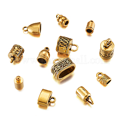 Tibetan Style Alloy Cord Ends&nbsp;TIBEP-TA0002-33AG