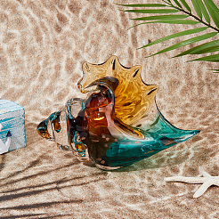 Glass Conch Display Decoratin&nbsp;DJEW-WH0039-182