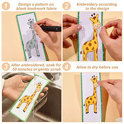 28Pcs 7 Colors Cotton Blank Bookmarks&nbsp;AJEW-GL0003-59