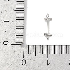 304 Stainless Steel Letter Connector Charms&nbsp;LS-STAS-M108-01P-09